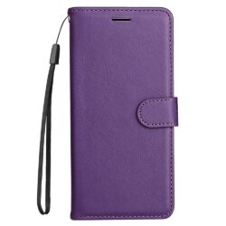 iPhone 14 Plus Buch Etui Tasche Kunstleder mit Kartenfach Violett