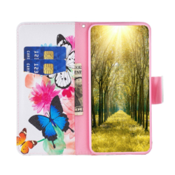 iPhone 14 Pro Buch Etui Tasche mit Kartenfach Schmetterling