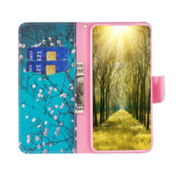 iPhone 14 Pro Max Buch Etui Tasche mit Kartenfach Blütenwald