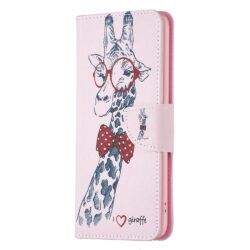 iPhone 14 Pro Max Buch Etui Tasche mit Kartenfach Giraffe