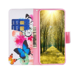 iPhone 14 Pro Max Buch Etui Tasche mit Kartenfach Schmetterling