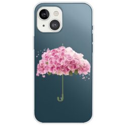 iPhone 14 Plus Super Slim Gummi Schutzhülle Blütenschirm