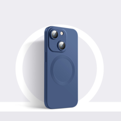 iPhone 14 Plus MagSafe Silikon Cover mit Kameraschutz Glas
