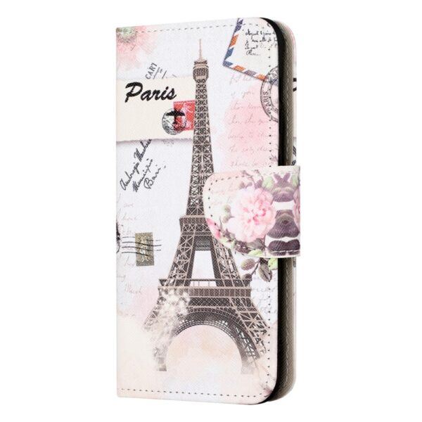 iPhone 15 Plus Buch Etui Tasche mit Kartenfach Eiffelturm