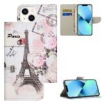 iPhone 15 Plus Buch Etui Tasche mit Kartenfach Eiffelturm