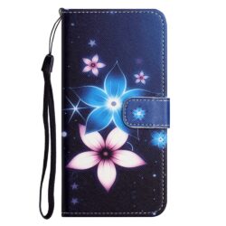 iPhone 15 Pro Max Buch Etui Tasche mit Kartenfach Blüten