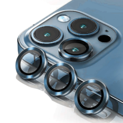 iPhone 15 Pro iPhone 15 Pro Max Kamera Panzerglas Linsenschutz Blau
